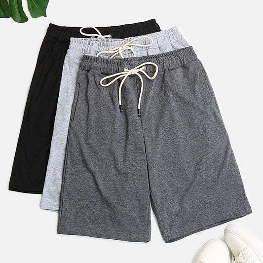 Mens Drawstring Waist Three-Piece Shorts Set - Trendsi - Flyclothing LLC