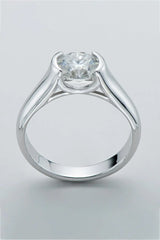 Looking Good 2 Carat Moissanite Platinum-Plated Ring - Trendsi - Flyclothing LLC