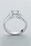 Looking Good 2 Carat Moissanite Platinum-Plated Ring - Trendsi