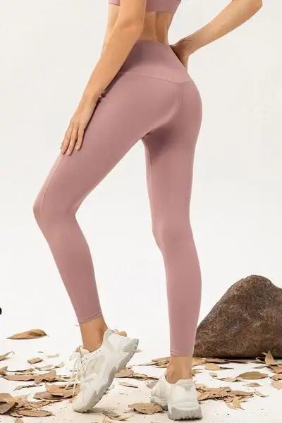 High Waist Skinny Active Pants - Trendsi - Flyclothing LLC