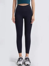 Wide Waistband Sports Leggings - Trendsi - Flyclothing LLC