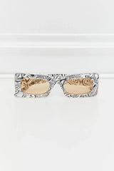Tortoiseshell Rectangle Polycarbonate Sunglasses - Trendsi - Flyclothing LLC