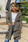 Double Take Full Size Open Front Long Sleeve Hooded Coat - Trendsi - Flyclothing LLC