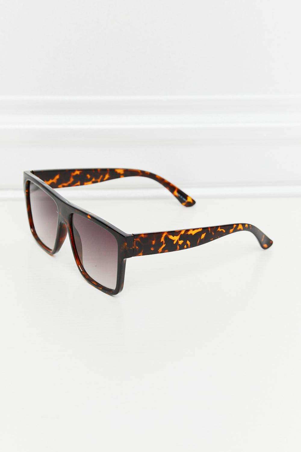 Tortoiseshell Square Full Rim Sunglasses - Trendsi - Flyclothing LLC