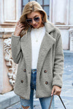 Full Size Lapel Collar Sherpa Coat - Trendsi - Flyclothing LLC