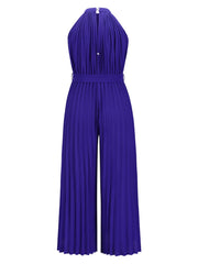 Cutout Tied Pleated Sleeveless Jumpsuit - Trendsi