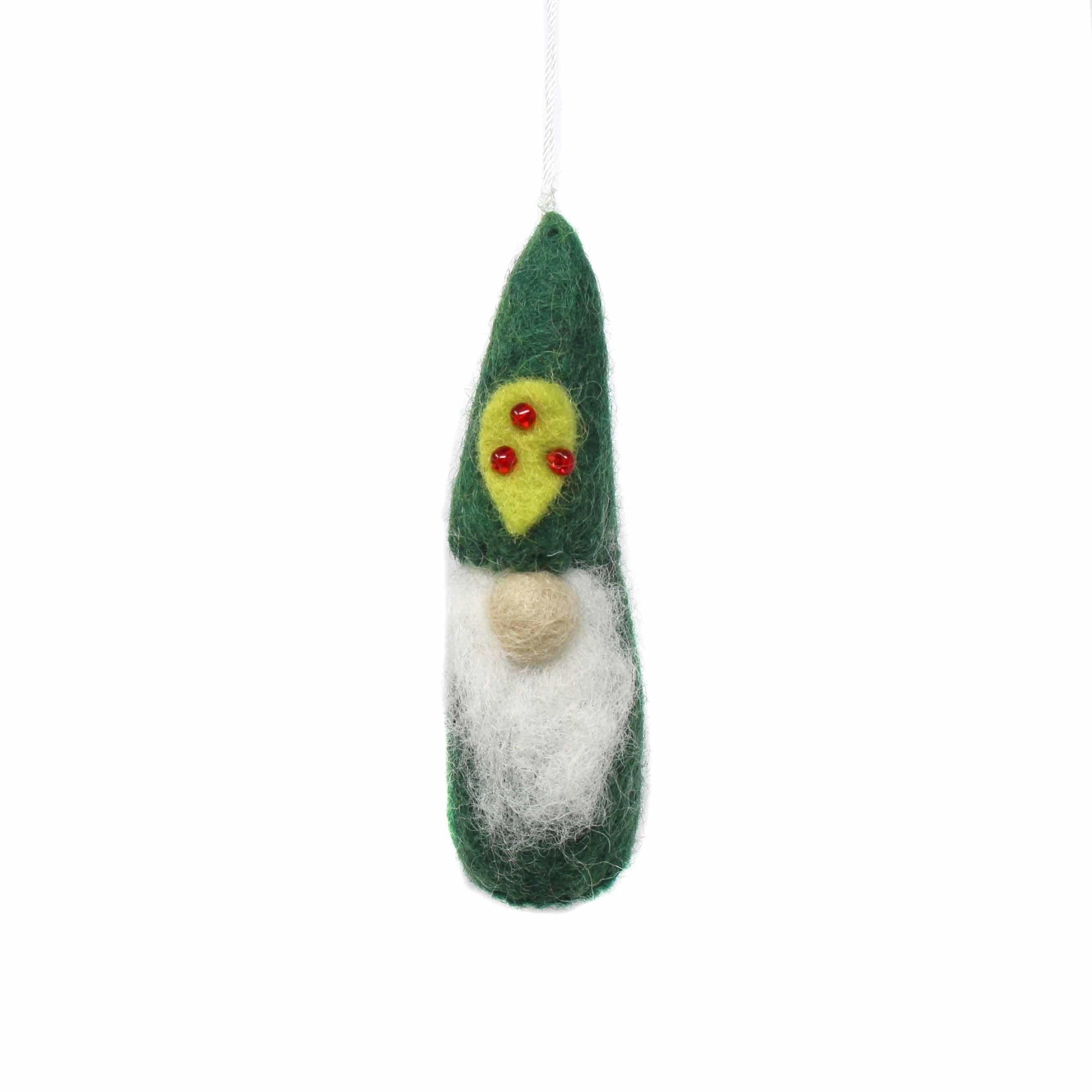 Christmas Gnome Felt Ornaments, Set of 3 - Global Groove Direct