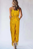 Striped Contrast Tie Ankle Spaghetti Strap Jumpsuit - Trendsi - Flyclothing LLC
