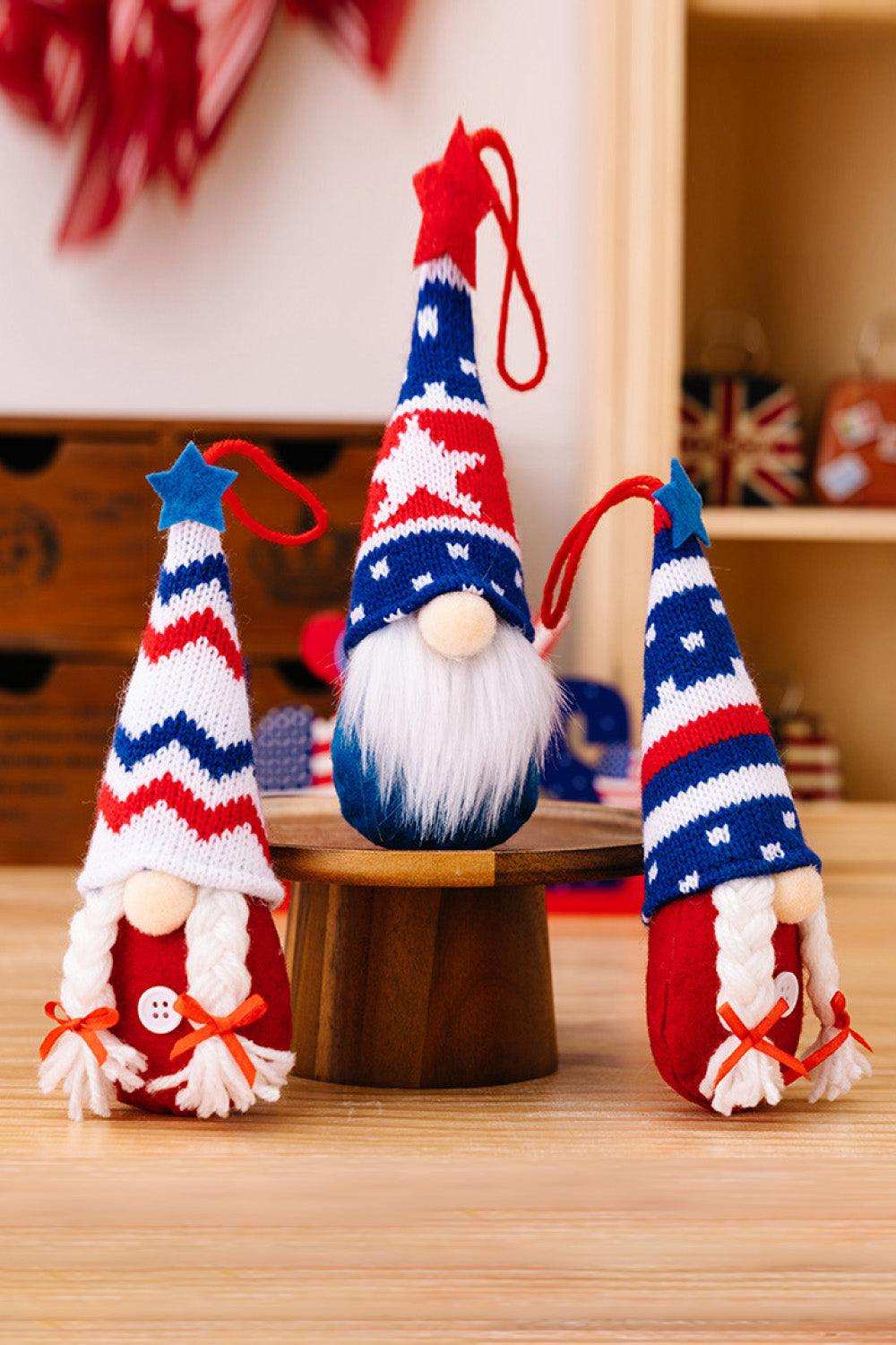 4-Piece Independence Day Knit Hanging Gnomes - Trendsi - Flyclothing LLC