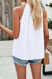 Ruched Grecian Neck Tank - Trendsi - Flyclothing LLC