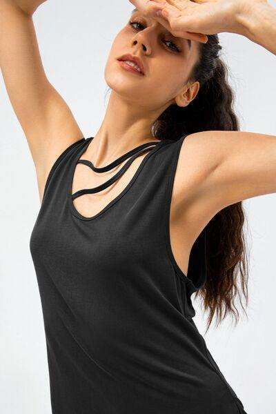 Cutout Reversible Active Tank - Trendsi - Flyclothing LLC