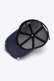 Distressed Adjustable Baseball Cap - Trendsi - Flyclothing LLC