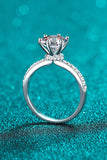 925 Sterling Silver 2 Carat Moissanite Ring - Trendsi