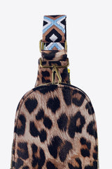 Printed PU Leather Sling Bag - Trendsi