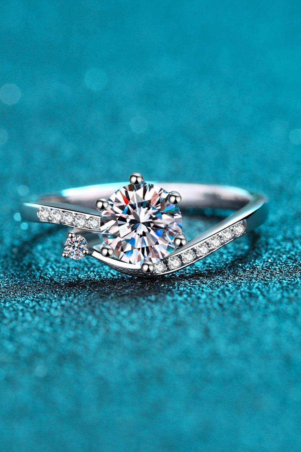 On My Mind 925 Sterling Silver Moissanite Ring - Trendsi - Flyclothing LLC