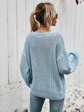 V-Neck Dropped Shoulder Sweater - Trendsi - Flyclothing LLC