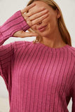 Basic Bae Full Size Ribbed Thumbhole Sleeve T-Shirt - Trendsi - Flyclothing LLC
