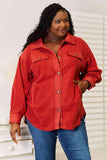 Heimish Cozy Girl Full Size Button Down Shacket - Trendsi