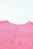 Leopard Smocked Flounce Sleeve Blouse - Trendsi - Flyclothing LLC
