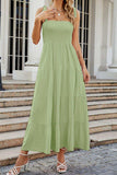 Tie-Shoulder Smocked Tiered Dress - Trendsi - Flyclothing LLC