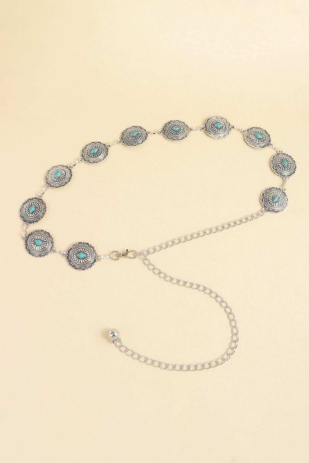 Vintage Turquoise Alloy Belt - Trendsi - Flyclothing LLC