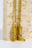 Cowboy Boot Pendant Stainless Steel Necklace - Trendsi - Flyclothing LLC