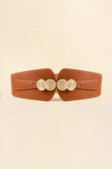 Alloy Buckle Elastic Belt - Trendsi - Flyclothing LLC