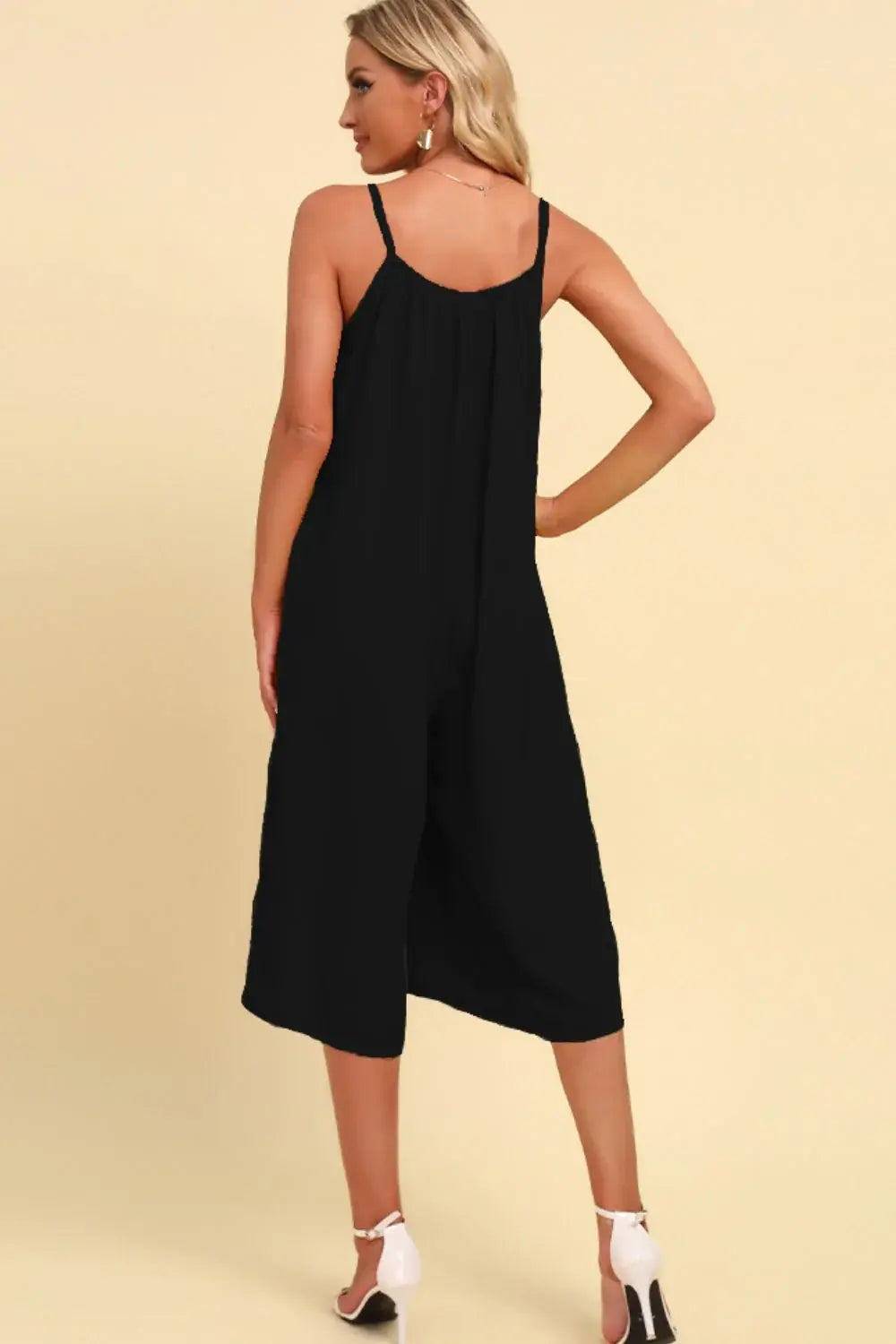 Spaghetti Strap Scoop Neck Jumpsuit - Trendsi - Flyclothing LLC