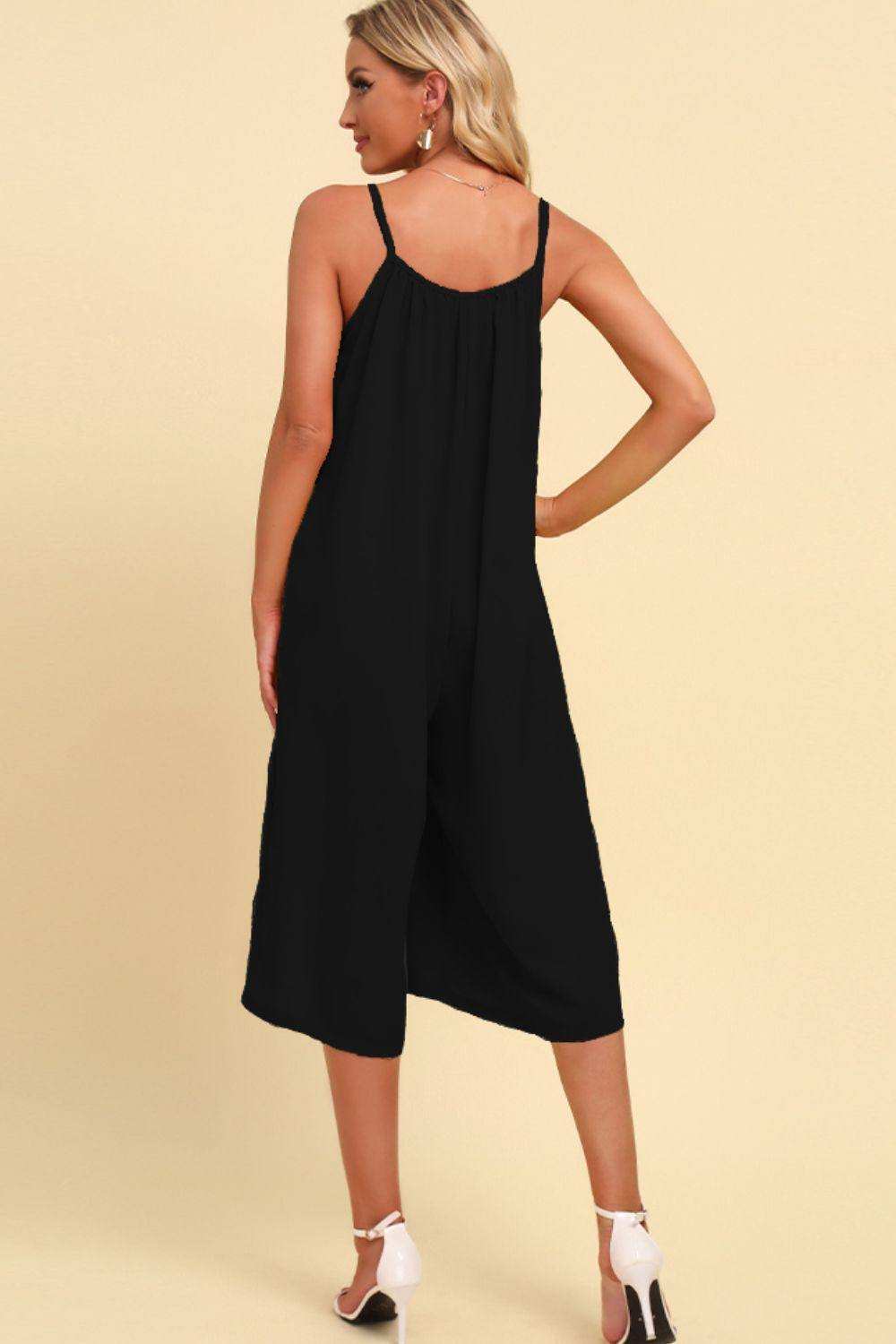 Spaghetti Strap Scoop Neck Jumpsuit - Trendsi - Flyclothing LLC