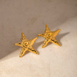 Stainless Steel Star Shape Earrings - Trendsi