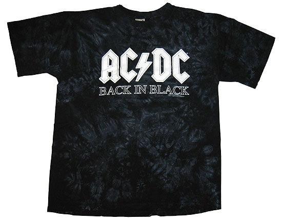 ACDC Tie-Die Back In Black T-Shirt - Flyclothing LLC