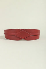 Elastic Wide PU Belt - Trendsi - Flyclothing LLC