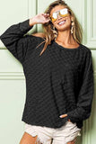 BiBi Checkered Round Neck Exposed Seam Top - Trendsi - Flyclothing LLC