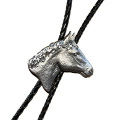Rockmount Clothing Silver Horsehead Western Bolo Tie