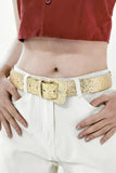 Glitter PU Leather Belt - Trendsi