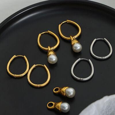 Titanium Steel Huggie Earrings - Trendsi