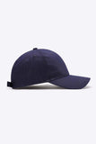 Plain Adjustable Cotton Baseball Cap - Trendsi - Flyclothing LLC