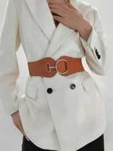 PU Elastic Wide Belt - Trendsi - Flyclothing LLC