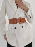 PU Elastic Wide Belt - Trendsi - Flyclothing LLC