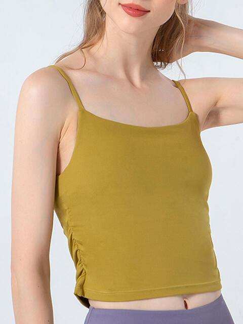 Ruched Sports Cami - Trendsi - Flyclothing LLC