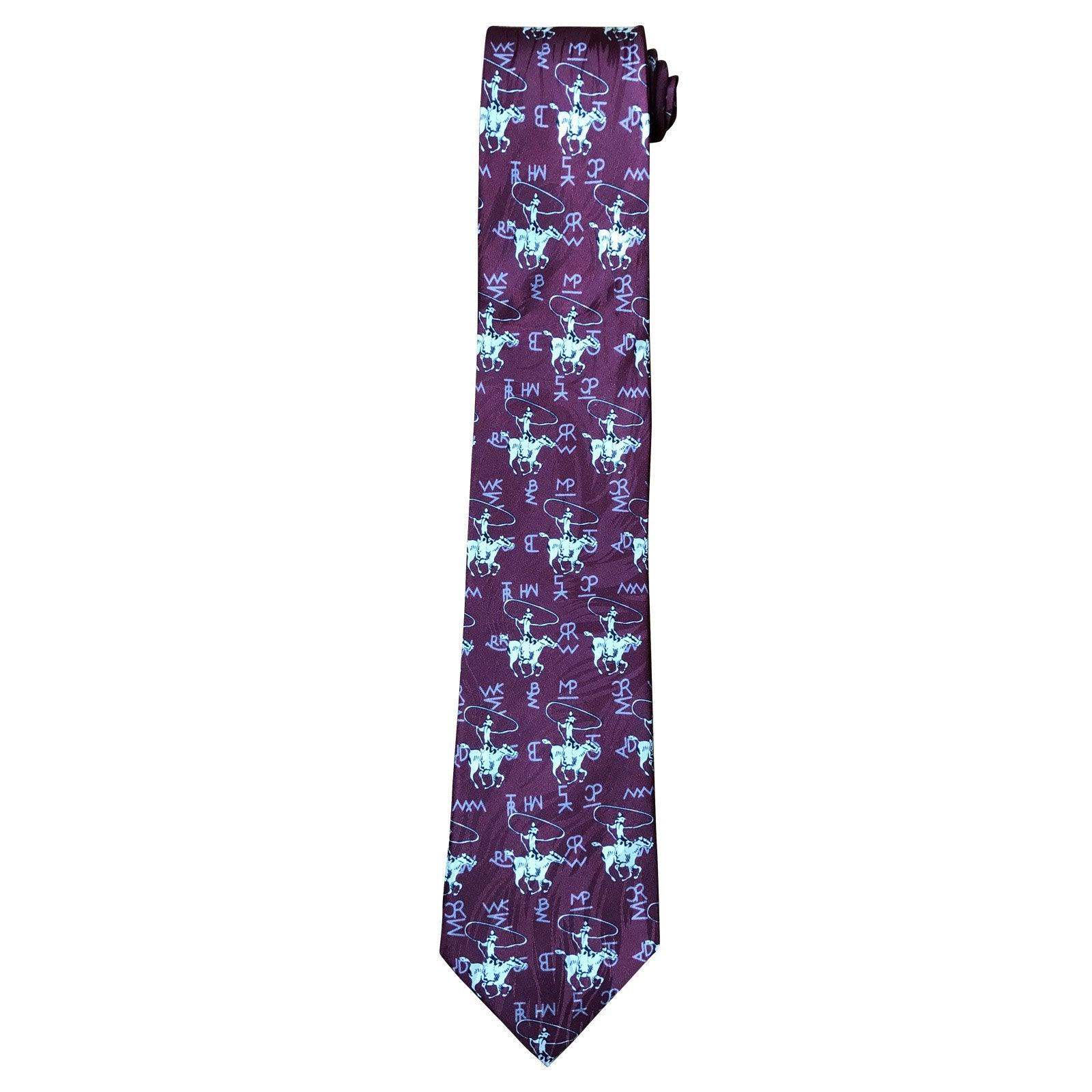 Roper & Brands Burgundy Western Silk Tie - Rockmount Clothing - Flyclothing LLC