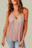 Sequin Racerback Tank - Trendsi