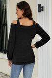 Cutout Cold-Shoulder Top - Trendsi
