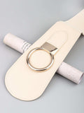 PU Elastic Wide Belt with Alloy Buckle - Trendsi - Flyclothing LLC