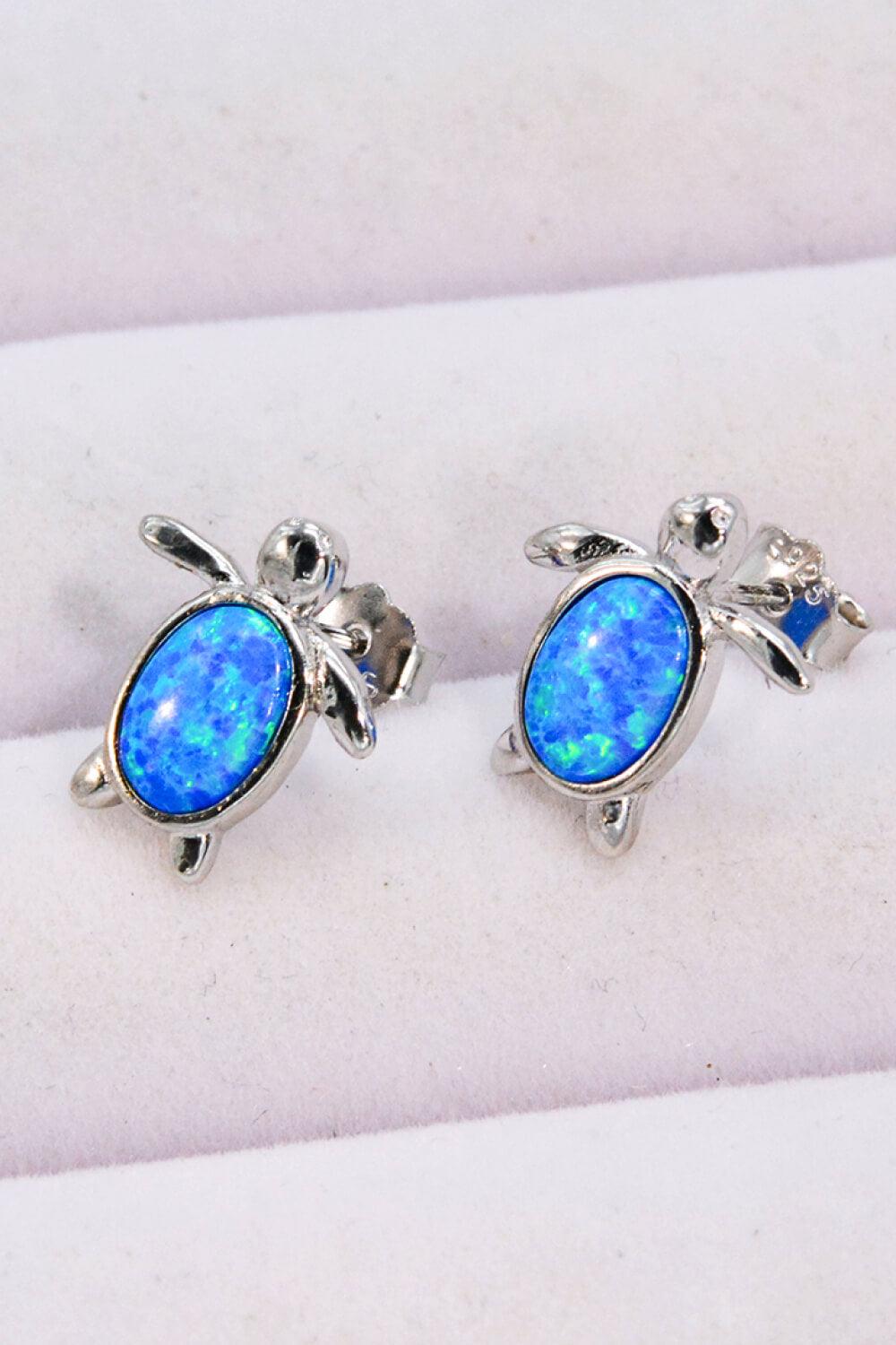 Opal Turtle Stud Earrings - Flyclothing LLC