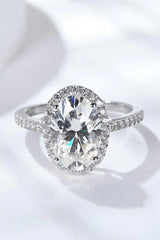 4.5 Carat Moissanite Halo Ring - Trendsi - Flyclothing LLC
