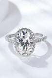 4.5 Carat Moissanite Halo Ring - Trendsi