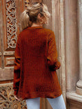 Ribbed Open Front Long Sleeve Cardigan with Pockets - Trendsi - Flyclothing LLC