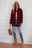 Plaid Button Up Dropped Shoulder Outerwear - Trendsi