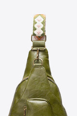All The Feels PU Leather Sling Bag - Trendsi
